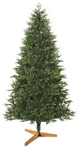Albero di Natale Artificiale Folto Realistico Ø110x180 cm con 732 Rami in PE e Base Pieghevole in Legno Verde