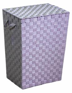 Cesto Portabiancheria in poliestere grigio rettangolare cm 40x30xh53