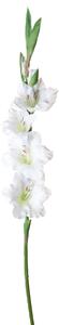 Set 4 Fiori Artificiali di Gladiolo Altezza 85 cm Bianco