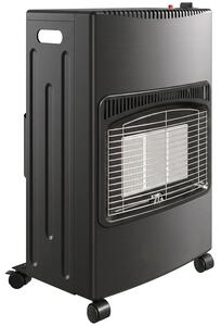 Stufa a Gas ed Elettrica Pieghevole 4,2 kW 42x46x75 cm con 3 Livelli di Calore e Sensore ODS in Metallo Nero