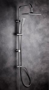 Colonna Doccia a Ponte Soffione 19x25cm Doccetta Acciaio Cromato