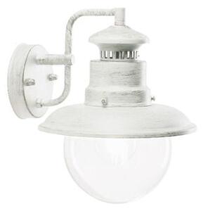 Applique in Basso da Esterno E27 in Metallo Sovil Bianco e Argento