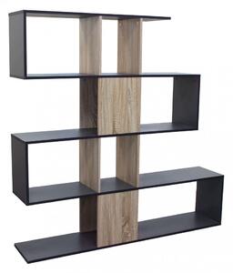 Libreria Adrianne 145x29x145 h cm in Truciolare bilaminato Antracite