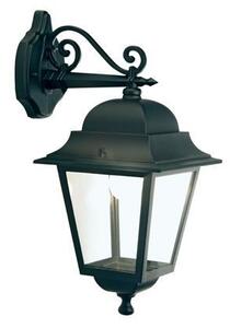 Lampada Applique Grande in Basso Colore Nero da Esterno Linea Quadrata Sovil