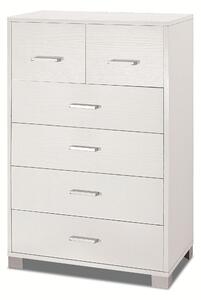 Mobile 4+2 Cassetti 70x112x41 cm Bianco Fiammato