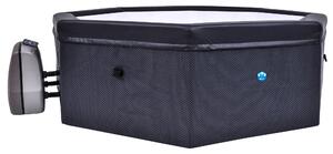 Vasca Idromassaggio da Esterno Semirigida Riscaldata 4+2 Posti Ø193x73 cm NetSpa Octopus Grigio Scuro