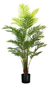 Pianta Artificiale Palma Areca H160 cm con Vaso Verde