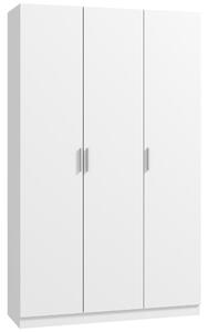 Armadio Guardaroba 109x37x180 cm con Ripiani Regolabili e Ante Soft Close in MDF e Lega di Alluminio Bianco