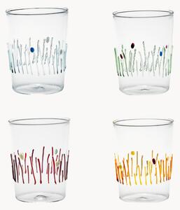 Set di 4 bicchieri in vetro borosilicato fatti a mano Quattro Stagioni