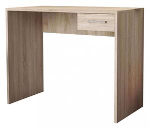 Scrivania Porta Pc Tom Quercia Chiaro 90x45x74 h cm in Truciolare bilaminato Marrone
