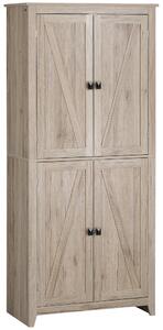 Mobile Credenza Cucina 4 Ante 80x40x182 cm in MDF color Legno