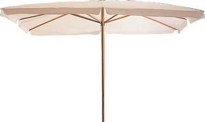 Ombrellone da Giardino 3x3 m Palo Ø48 mm in Legno Bauer Bianco