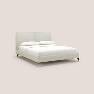 Cloe letto imbottito con piedi in metallo sfoderabile in tessuto fiamm