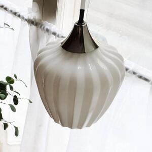 PR Home Lampada a sospensione Amalfi, bianco opalino, Ø 14 cm, vetro, E14, spina Amalfi, Bianco / Opale, Soggiorno / Sala da pranzo, Vetro, Scandinavo, Lampada a sospensione