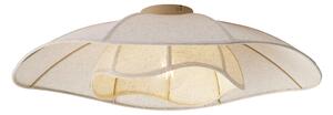 Plafoniera Japandi in tessuto beige 70 cm - Haru