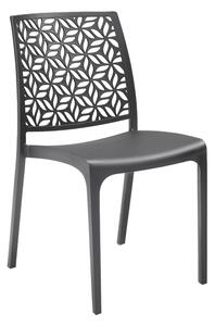 BICA Sedia per Esterni Impilabile in Polipropilene Dimensioni 46x54x80 cm colore grafite - NINFA
