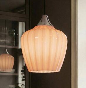 PR Home Lampada a sospensione Amalfi, arancione, Ø 25 cm, vetro, E27, spina Amalfi, Giallo / Arancione, Soggiorno / Sala da pranzo, Vetro, Scandinavo, Lampada a sospensione