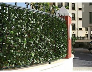 Brixo Siepe finta 1x20mt foglie artificiali di lauro sempreverde frangivista balcone
