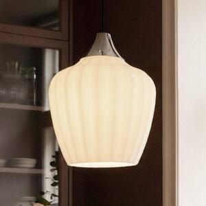 PR Home Lampada a sospensione Amalfi, bianco opalino, Ø 25 cm, vetro, E27, spina Amalfi, Bianco / Opale, Soggiorno / Sala da pranzo, Vetro, Scandinavo, Lampada a sospensione