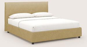 Nina letto contenitore dal design minimal in microfibra effetto pelle