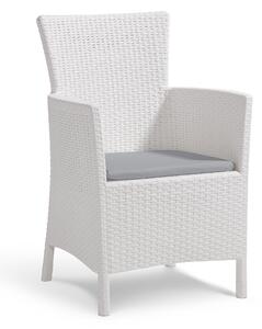 Poltrona da Giardino 62x60x89 cm in Resina Keter Iowa Dining Chari Bianca