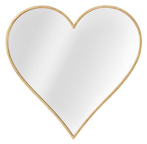 Specchio Glam Heart 55,5x2x54,5 cm in Ferro Specchio e MDF Oro