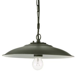 Lampada Sospesa Grande Colore Grigio per Esterno Linea Piatto Antico Livos