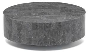 Tavolino da Salotto 85x85xH28 cm in Pietra fossile Round 1 Grigio