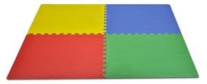 Tappeto Puzzle in EVA 4 Pz 60x61 cm Multicolore