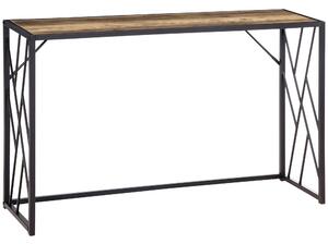 Consolle Fissa 120x35x75 cm in Metallo e Legno Marrone