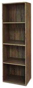 Libreria 4 ripiani 40x29x132 cm in Legno Noce