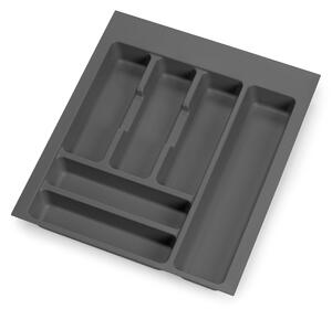 Portaposate per Cassetto 37x47 cm in Plastica Emuca Grigio