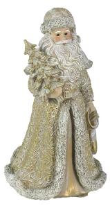 Pupazzo Babbo Natale in Resina oro cm 16,5x14xh32