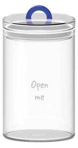 WD Lifestyle WD602 Barattolo 1,5L Open me Vetro Borosilicato Manico Blu Tappo Ermetico