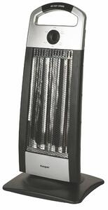 Stufa Elettrica 2 Elementi 30x23x62 cm 900W Kooper Nera e Grigia
