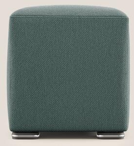 Cube pouf in tessuto morbido smacchiabile T05 verde