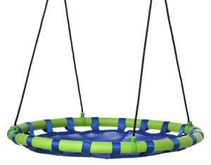 Altalena per Bambini da 3-8 Anni da Giardino Ø100 cm Corde Regolabili Blu