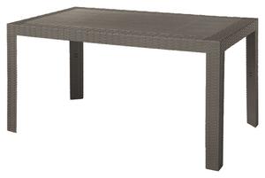 Tavolo da Giardino 140x80x72 cm in Polipropilene Tortora