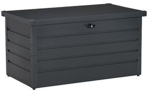 Baule Cassapanca da Esterno 120x62x62 cm in Acciaio Grigiio
