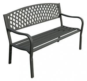 Panchina Montreal 2 Posti 128x56x85 h cm in Acciaio Antracite