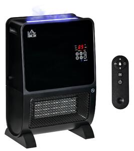 Stufa Elettrica 2 in 1 33x21x49,5 cm con Umidificatore Nera