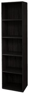 Libreria 5 ripiani 40x29x172 cm in Legno Wengè