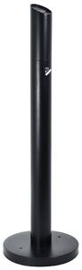 Posacenere a Colonna Ø32 cm in Metallo Nero Opaco 1,9L per Esterno