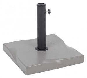 Base Ombrellone Ø35 a Ø48 Quadrato Salonicco Caffè 20 Kg in Cemento