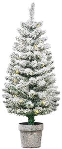 Albero di Natale Artificiale 90 cm 116 Rami con Luci Led Bianche Verde