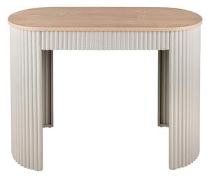 Tavolo consolle beige in metallo 40x100 cm Estriado – Leitmotiv