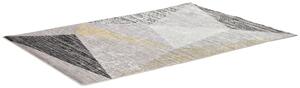 Tappeto Pelo Corto per Interni 200x140 cm in Poliestere Grigio Giallo Bianco