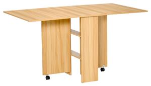 Tavolo Pieghevole Salvaspazio Legno Naturale 140x80x74 cm