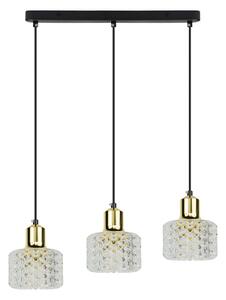 Triplo nero-oro Lumi 3xG9 8W Milagro lampada a sospensione glamour