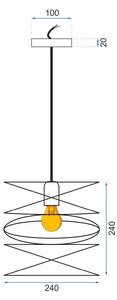 Lampada da soffito Pensile Metallo Loft APP201-1CP